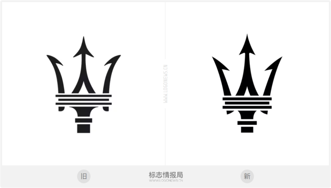 瑪莎拉蒂23年后更新Logo！三叉戟更鋒利了！
